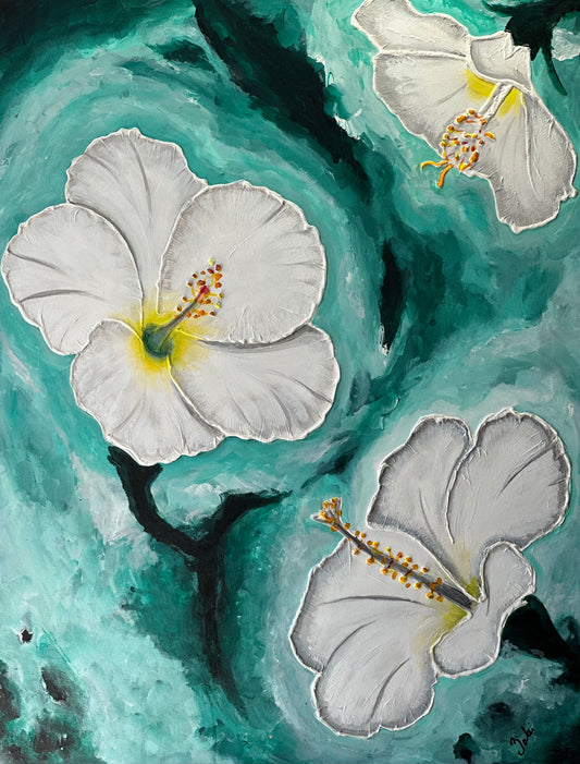 Drifting Blossoms 24x30 in