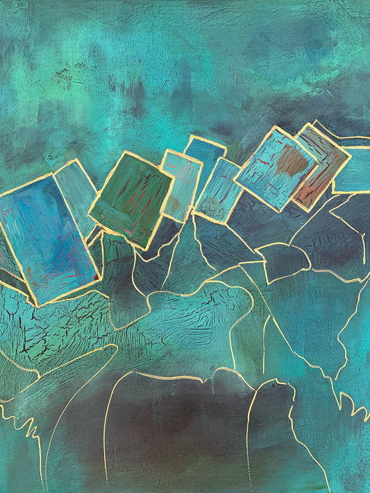 Falling Structures 28x22 in